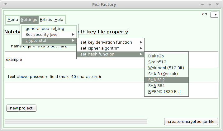 PeaFactory frame for notebook PEA